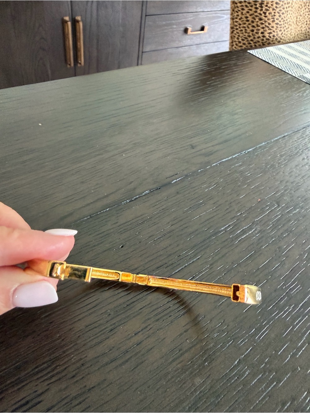 Swarovski Gold Hinged Bracelet - Picture 3 of 7